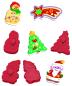 Preview: Ausstecher X-Mas (6 Motive/6 Stk.) mit Stempeleffekt