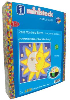 ministeck the ORIGINAL "Glow in the dark" - Sun, moon and stars