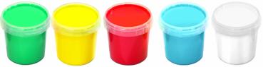 KLECKSi BASIC MAXI – Auswaschbare Fingerfarben für kreative Kinderhände (6 x 150 g)