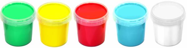 KLECKSi BASIC MAXI – Auswaschbare Fingerfarben für kreative Kinderhände (6 x 150 g)